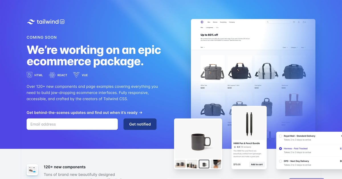 Website Inspiration: Tailwind UI Ecommerce