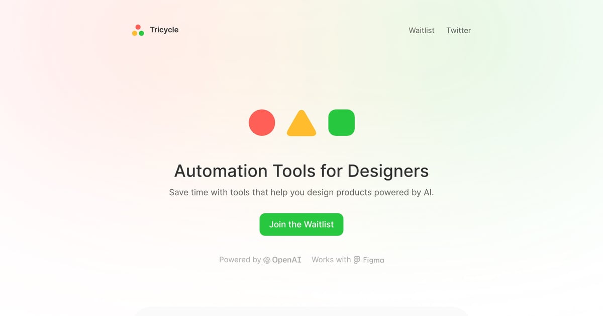 Tricycle — One Page Website Award