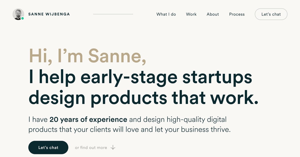 Website Inspiration: Sanne Wijbenga