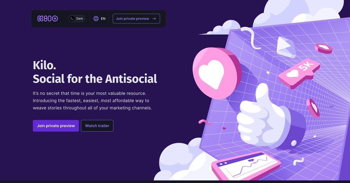 Kilo — One Page Website Award