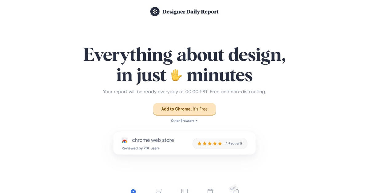 Website Inspiration: Designer Daily Report