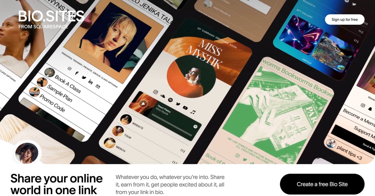 Bio Sites — One Page Website Award