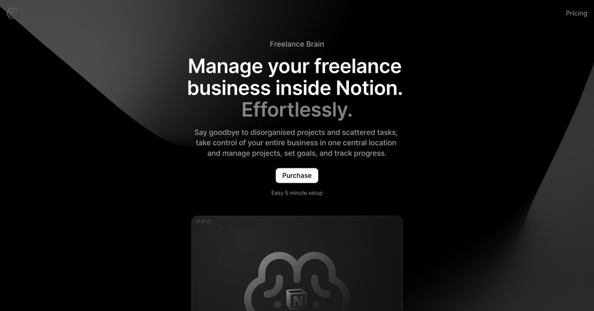 Freelance Brain — One Page Website Award