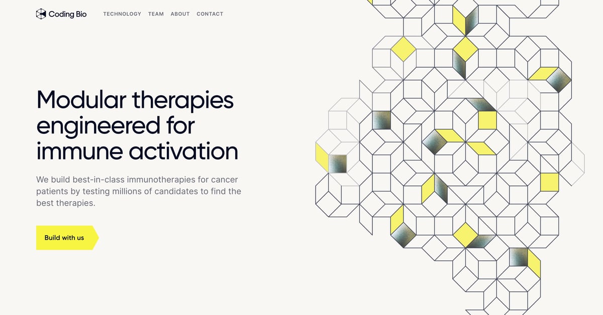 Coding Bio — One Page Website Award