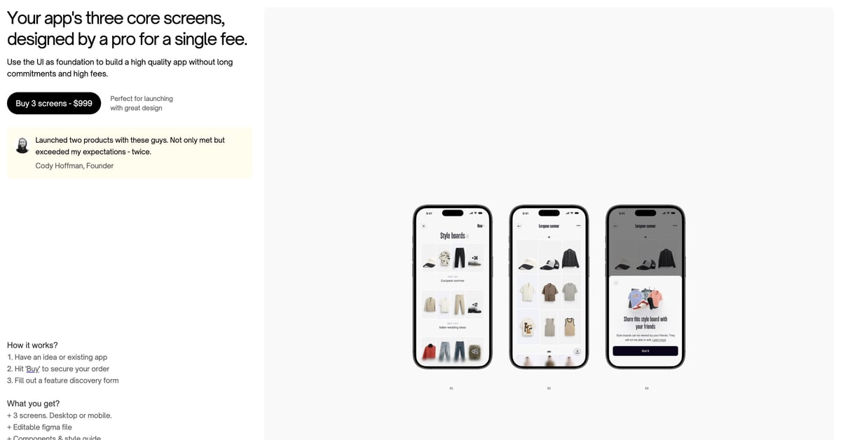 threescreen[design] — One Page Website Award