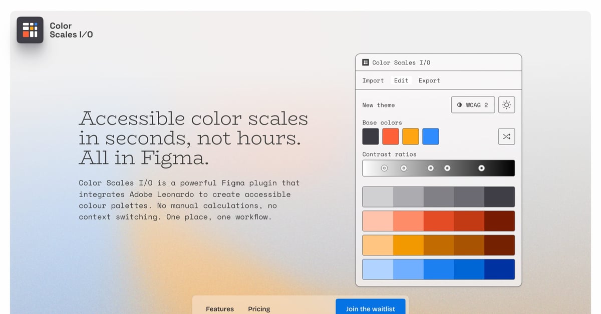 Color Scales I/O - One Page Website Award