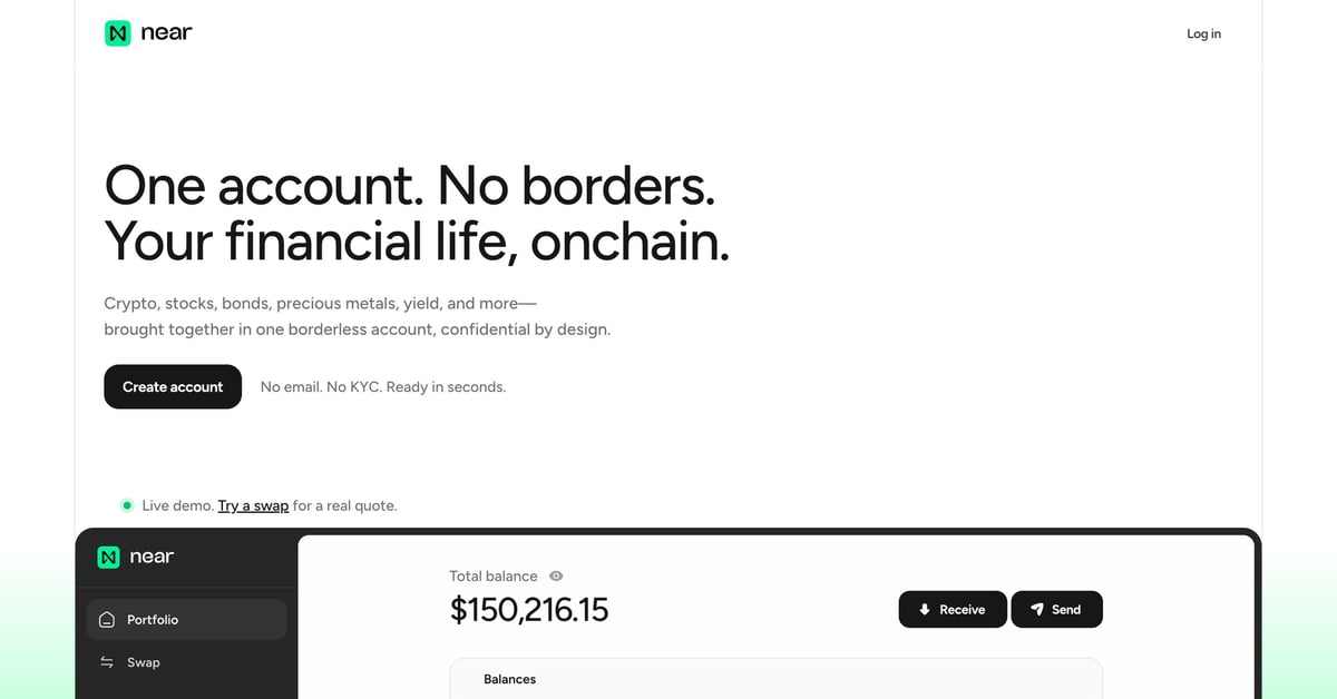 near — One Page Website Award