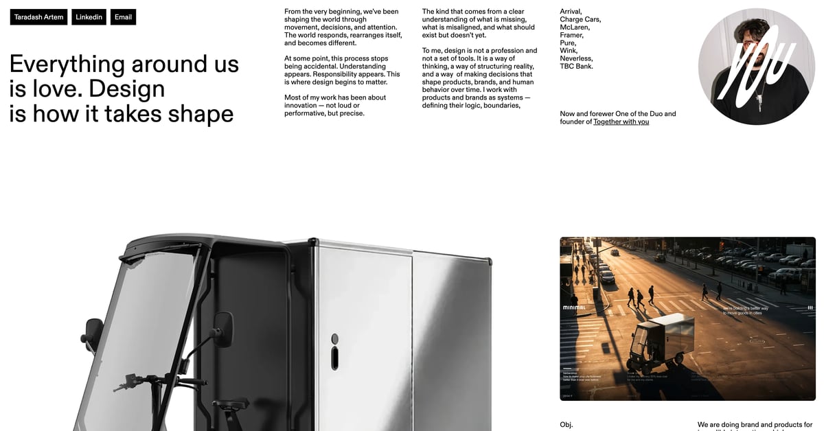 Artem Taradash — One Page Website Award