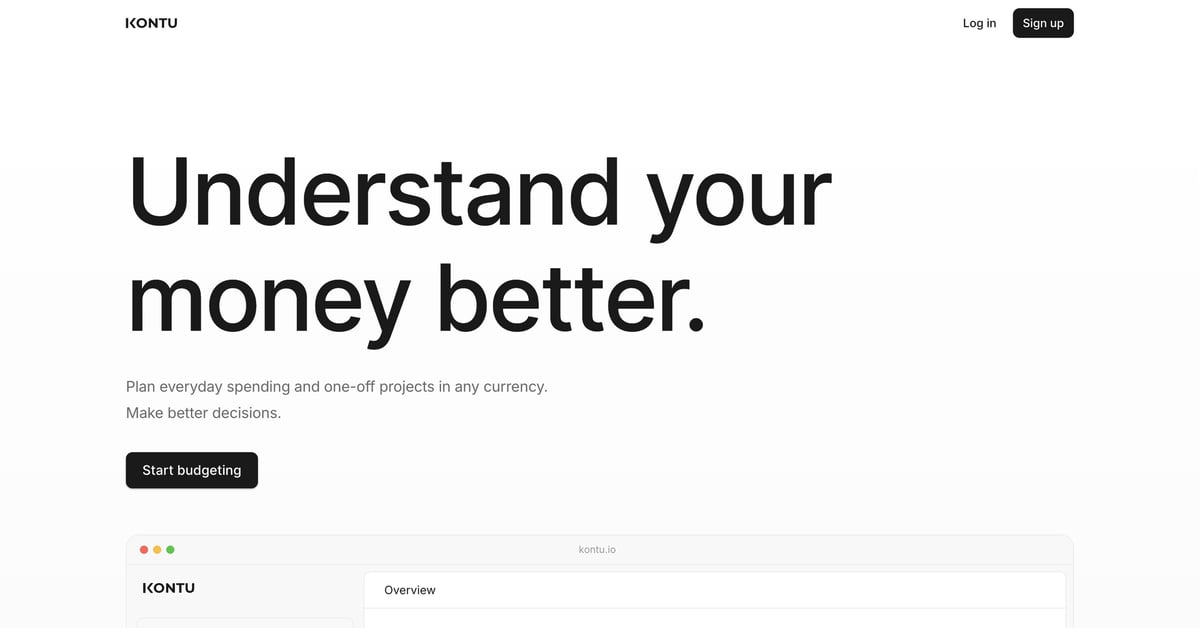 Kontu — One Page Website Award