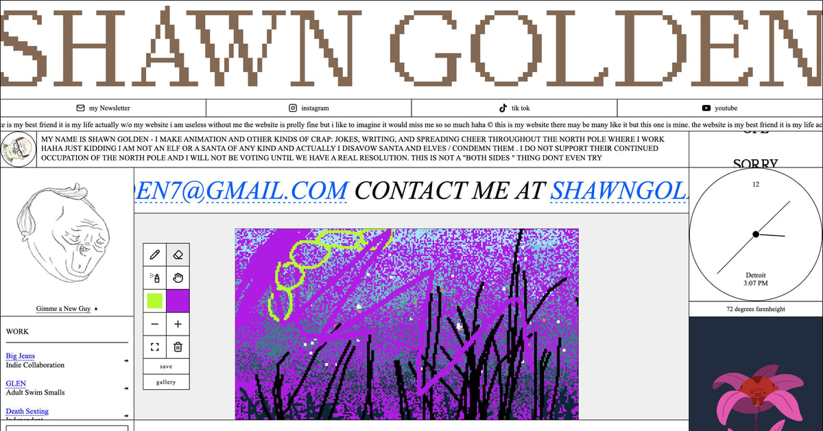 Shawn Golden — One Page Website Award