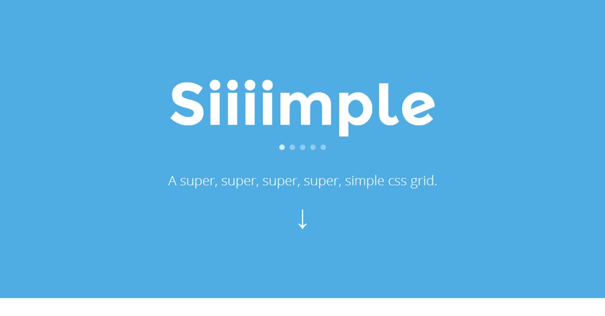 Simple Simble Siiiimple — One Page Website Award