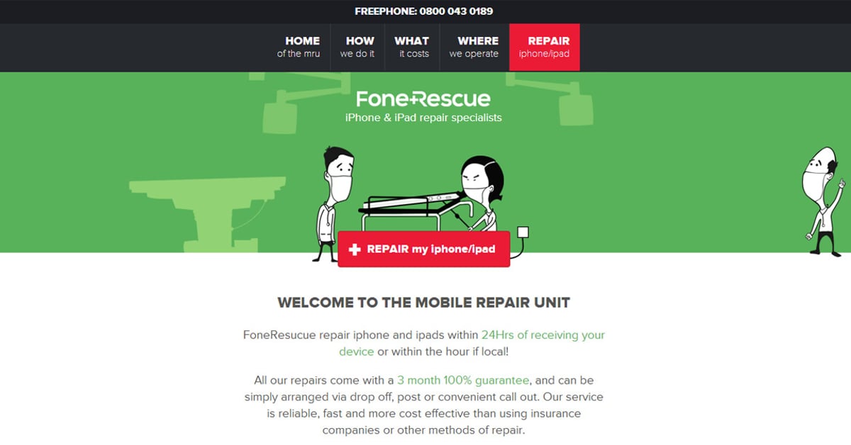 FoneRescue — One Page Website Award