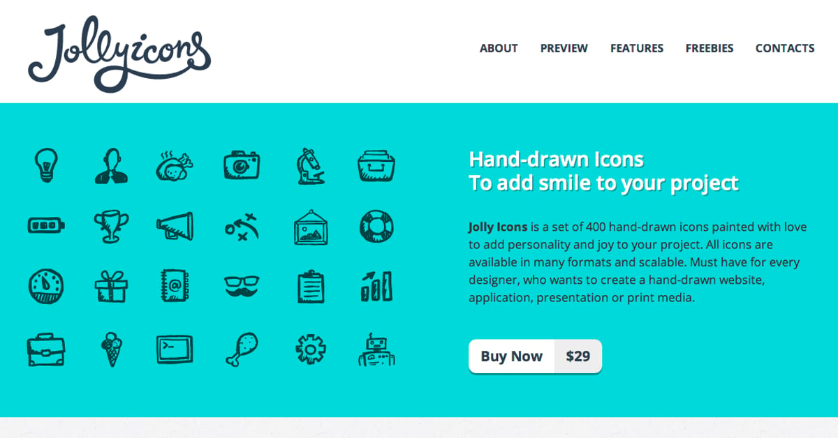Jolly Icons — One Page Website Award