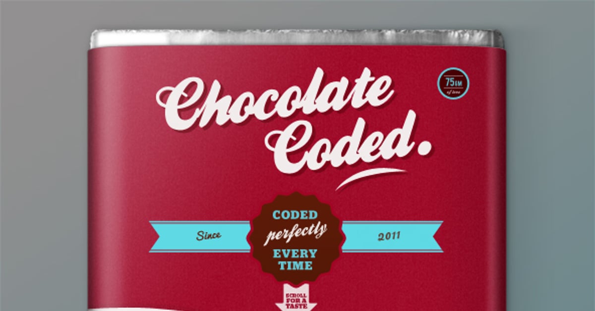 Code One Candy Chocolate Coded — One Page Website Award