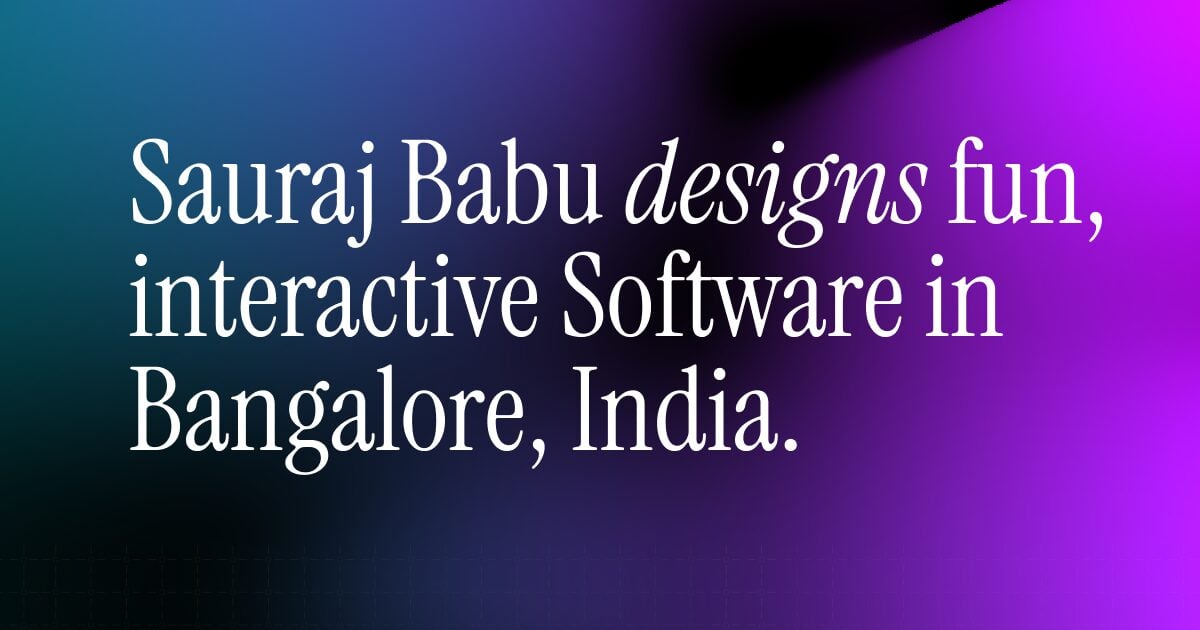 Sauraj Babu