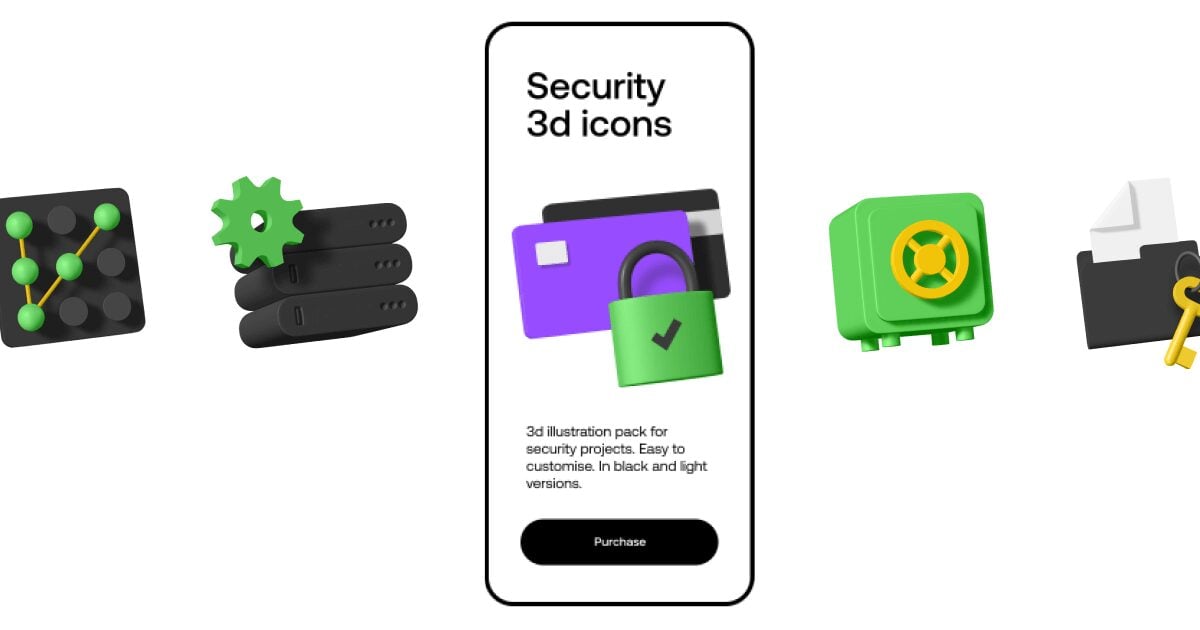 Security 3D Icons