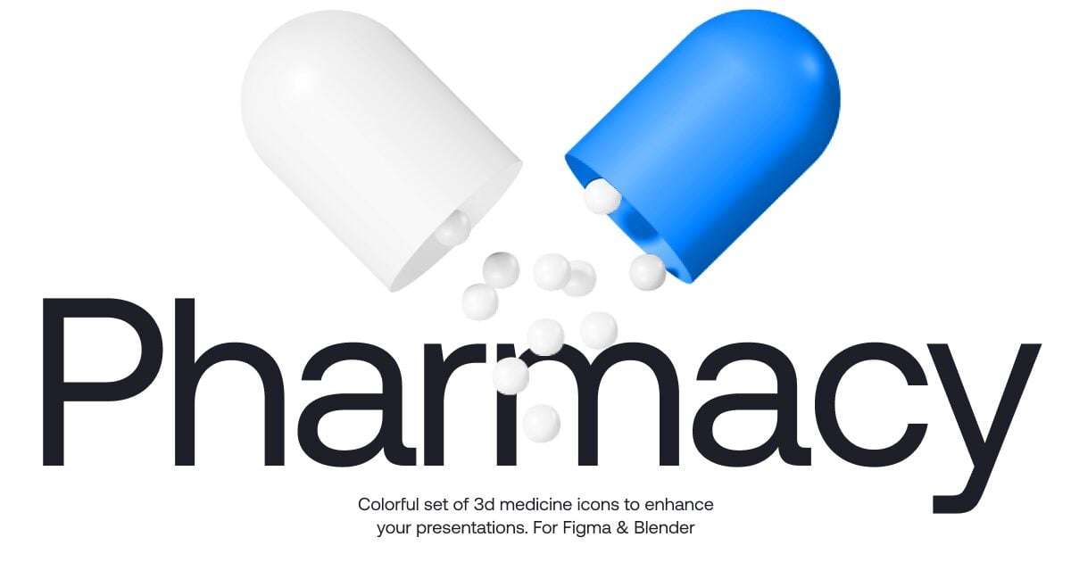 Pharma 3D Icons