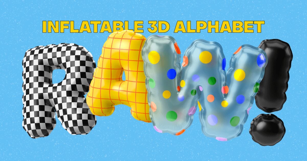 Inflatable 3D Alphabet
