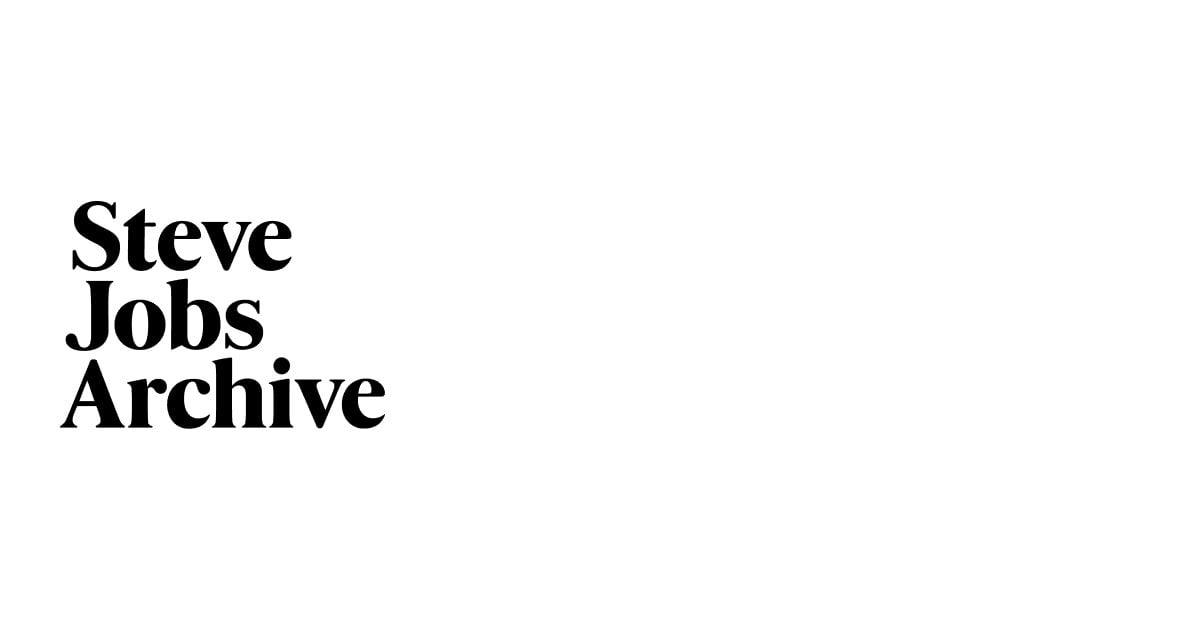 The Steve Jobs Archive