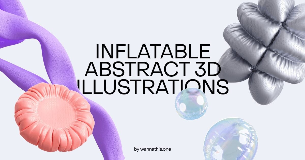 Inflatable Abstract 3D Illustrations