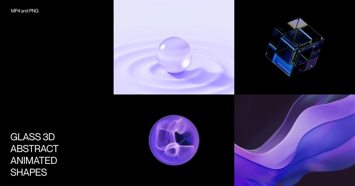 Glass 3D Shapes
