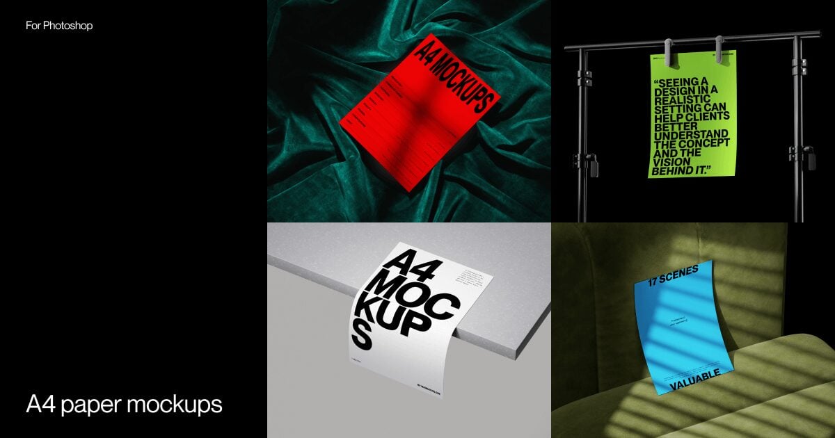 A4 Paper Mockups