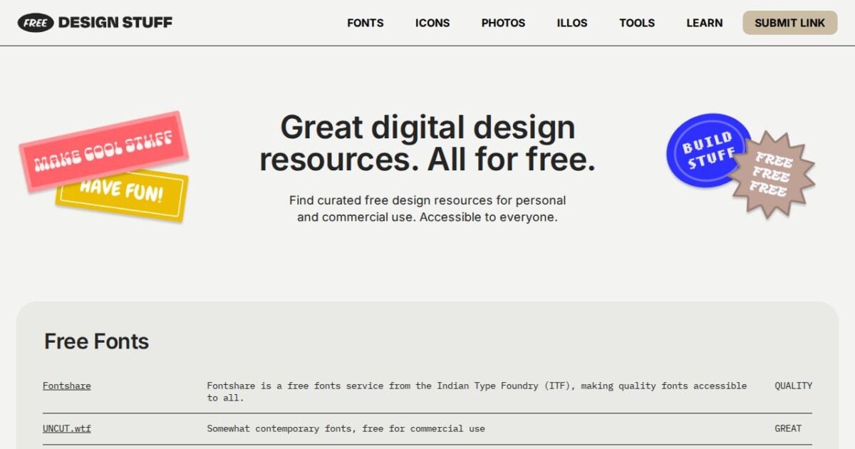 Free Design Stuff