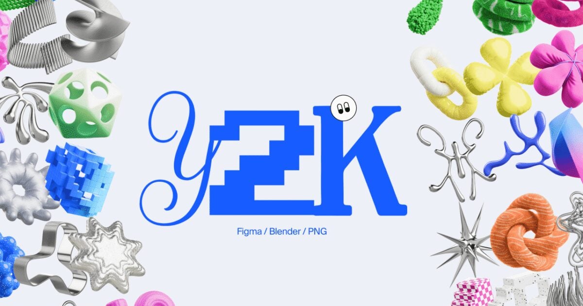 Y2K Abstract 3D Illustrations