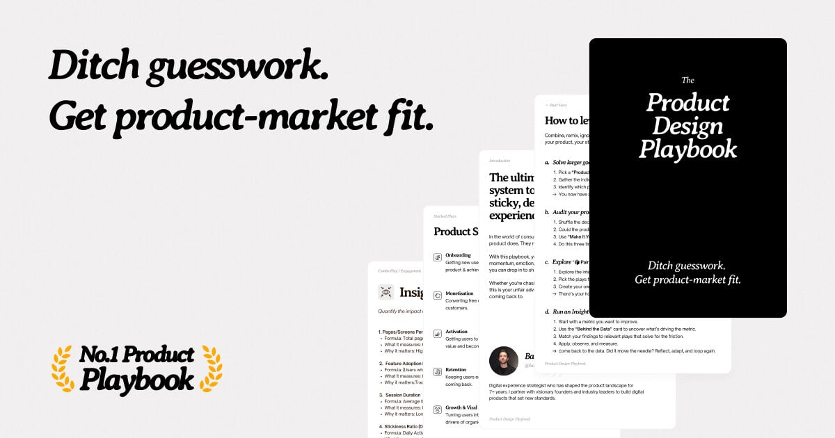 Product Design Playbook