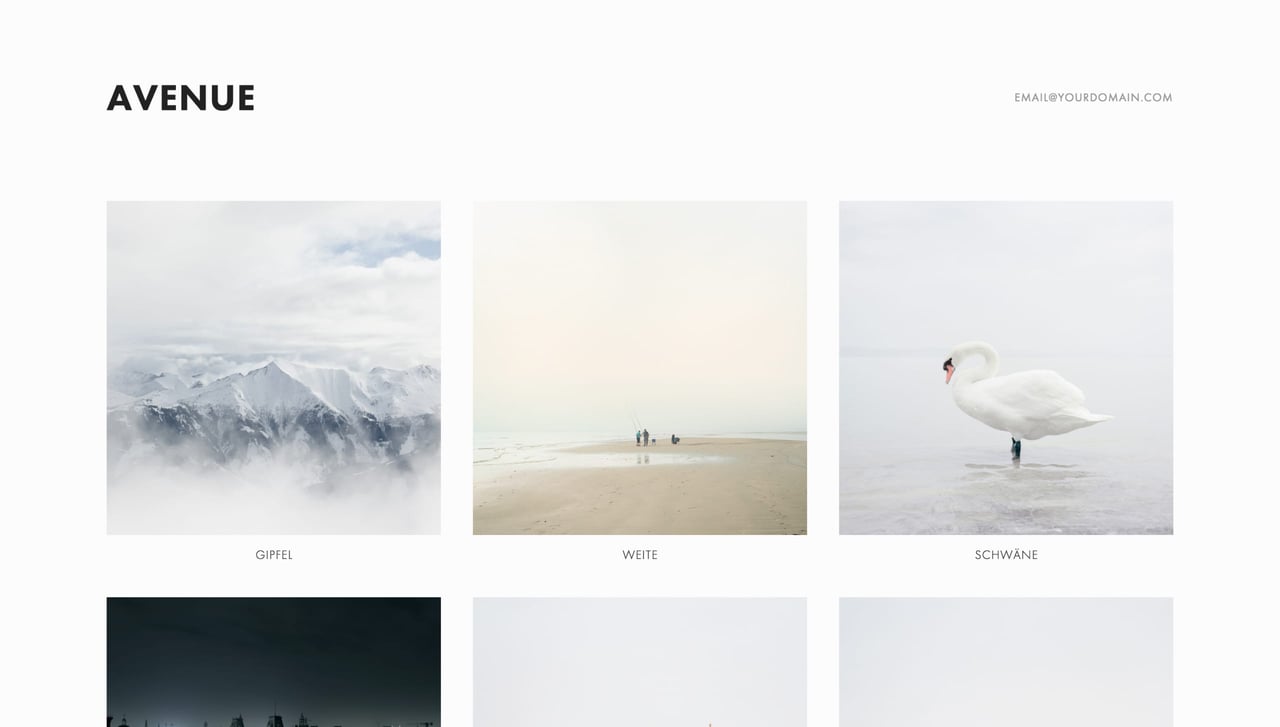 Avenue Squarespace Template Screenshot
