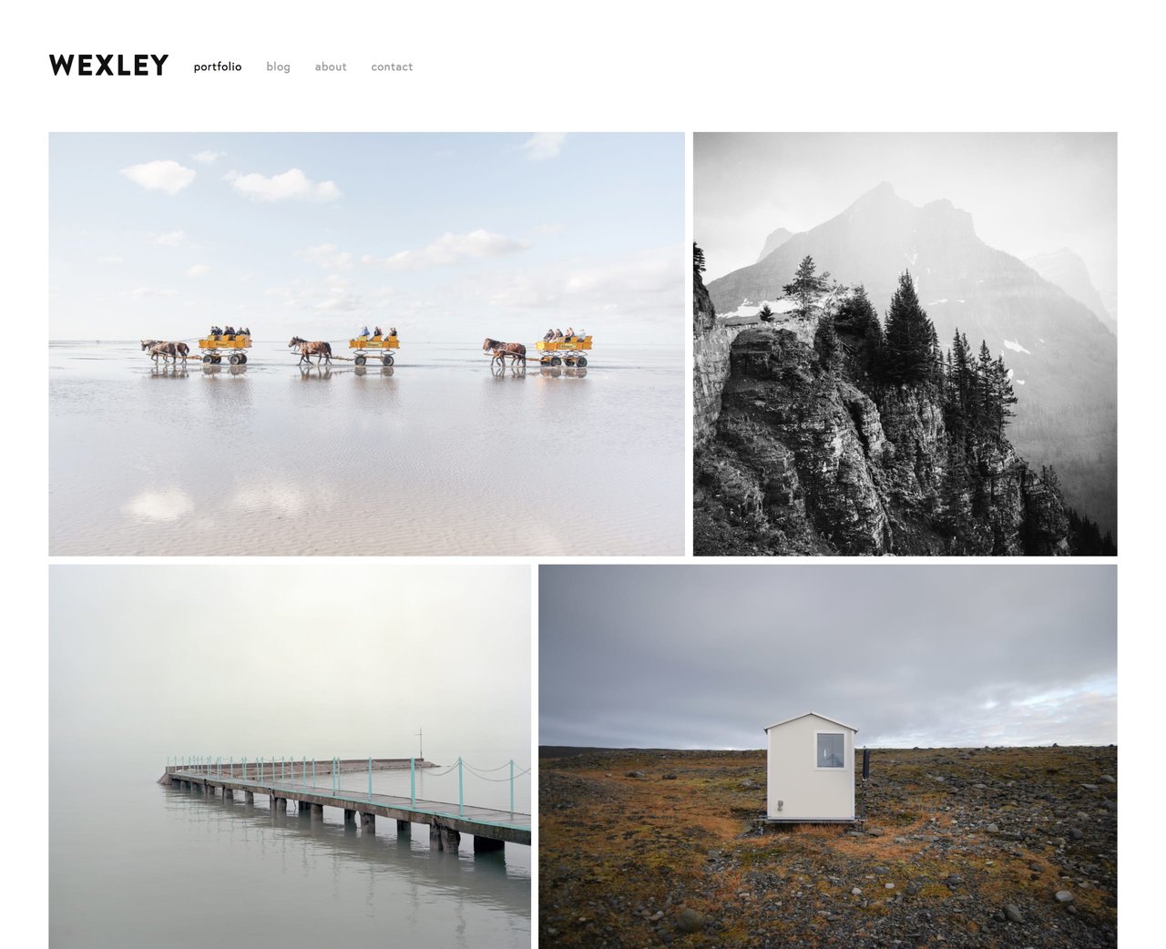 Wexley - Home Page Mood Board View Screenshot