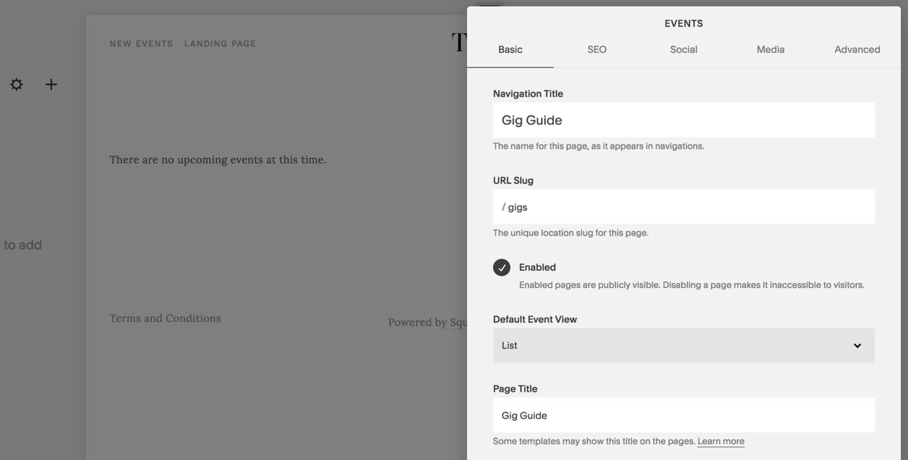 Step 3 - Set Event page details Screenshot