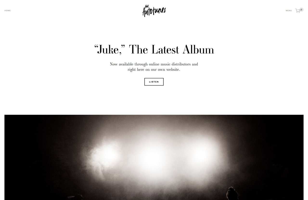 Squarespace Juke Template Screenshot