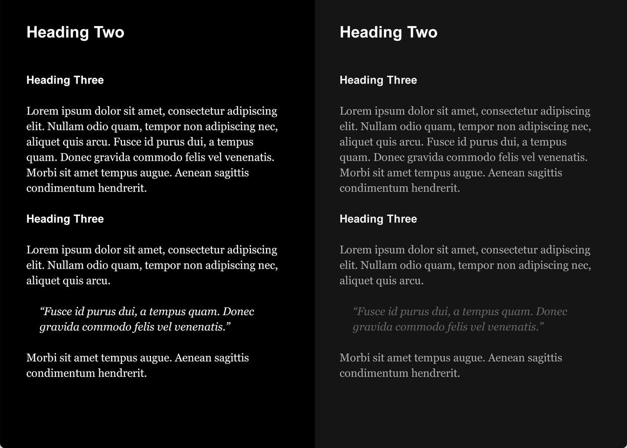 Dark Scheme with more text color contrast Screenshot