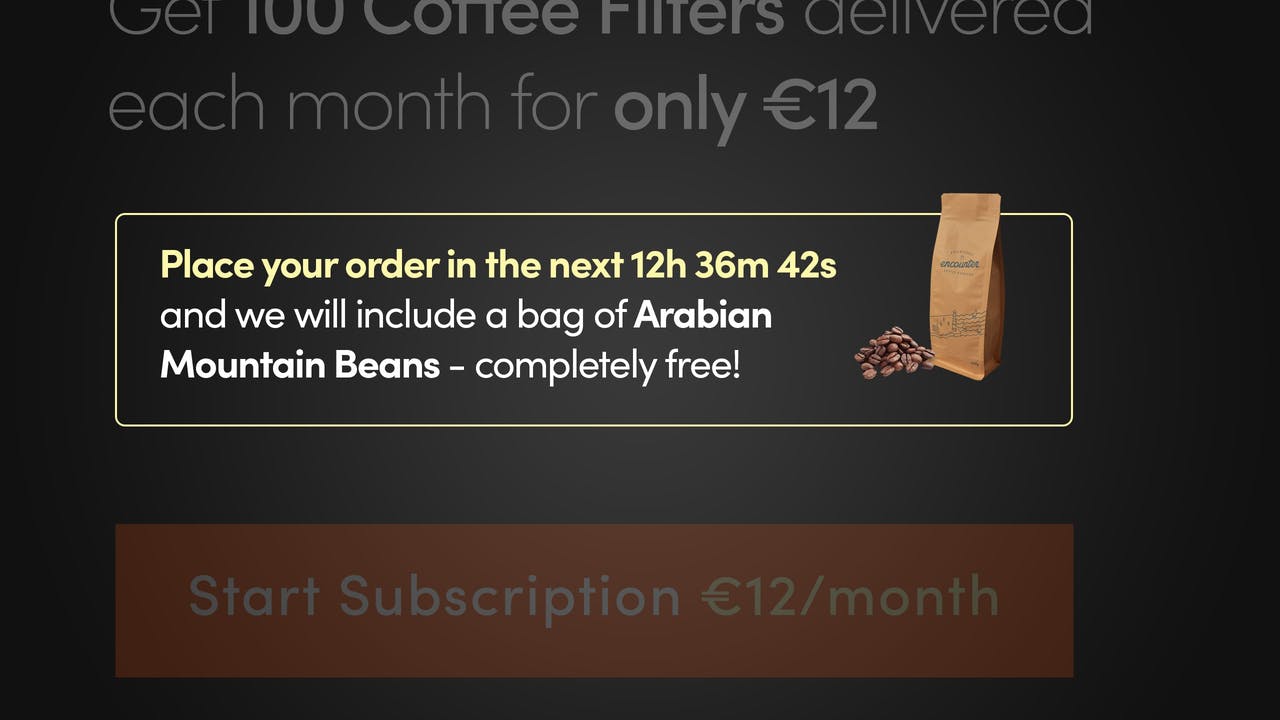 Landing Page - Countdown timer plus free product haste Screenshot