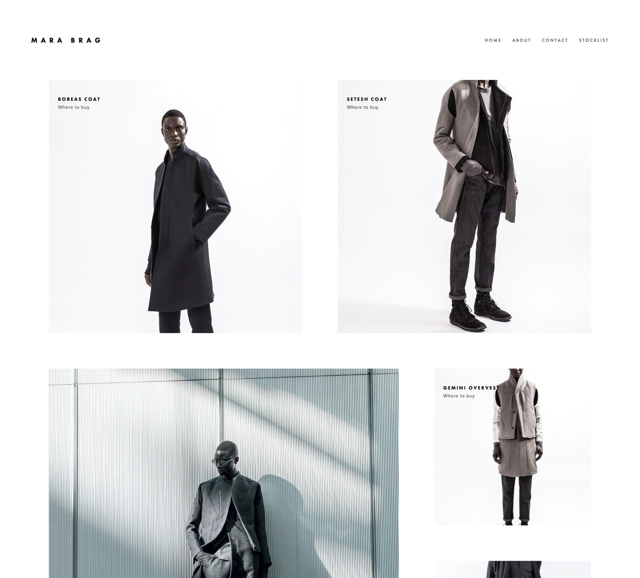 Squarespace Mercer Template - Product Grid Screenshot