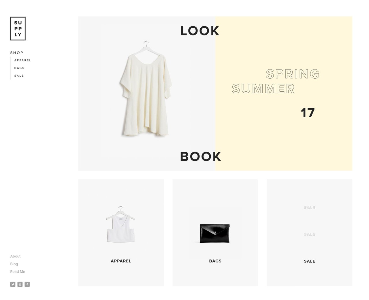 Squarespace Supply Template - Home Page Screenshot