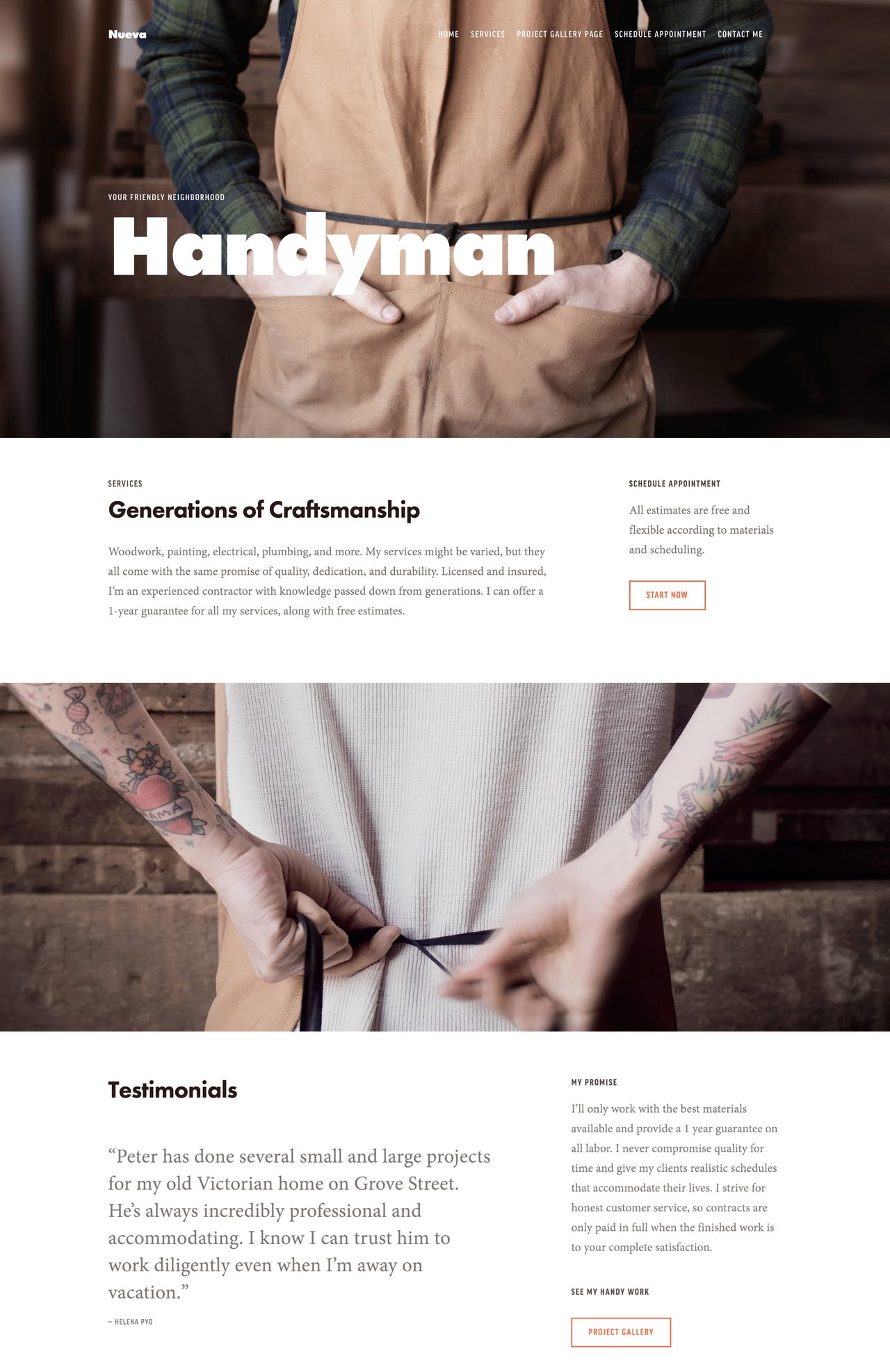 Nueva Squarespace Template Screenshot
