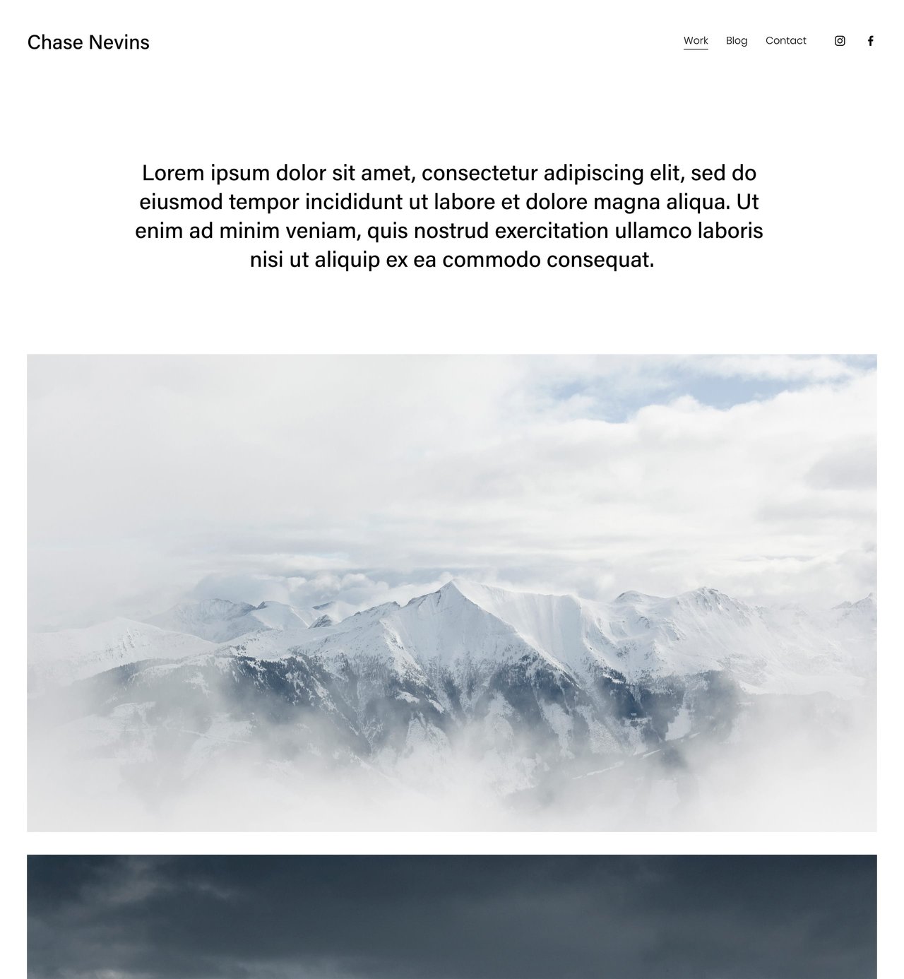 Nevins Template - Portfolio page Screenshot