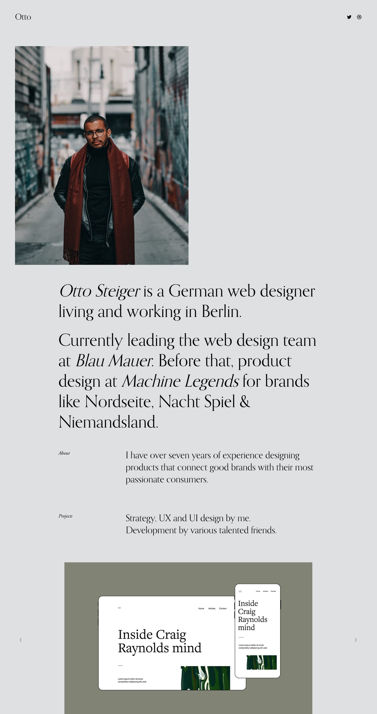 Otto Template - Home page Screenshot