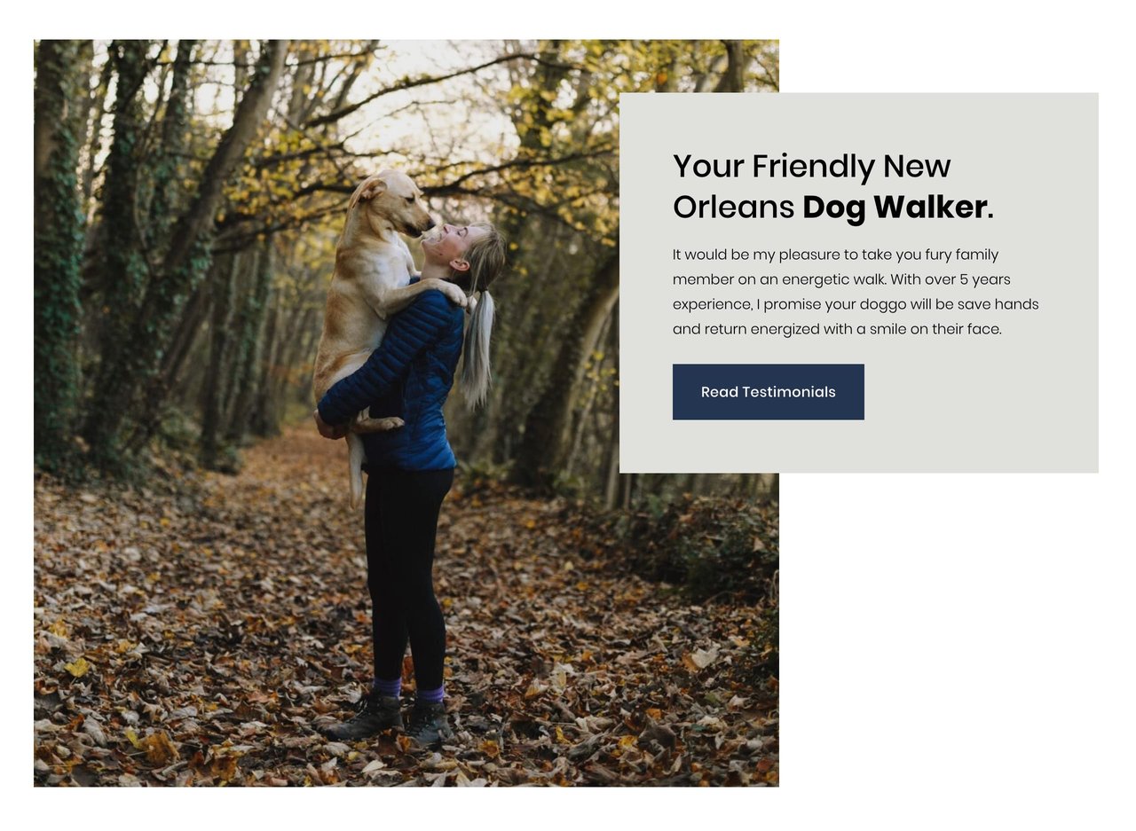 Sarah Young Landing Page - introduction content block Screenshot