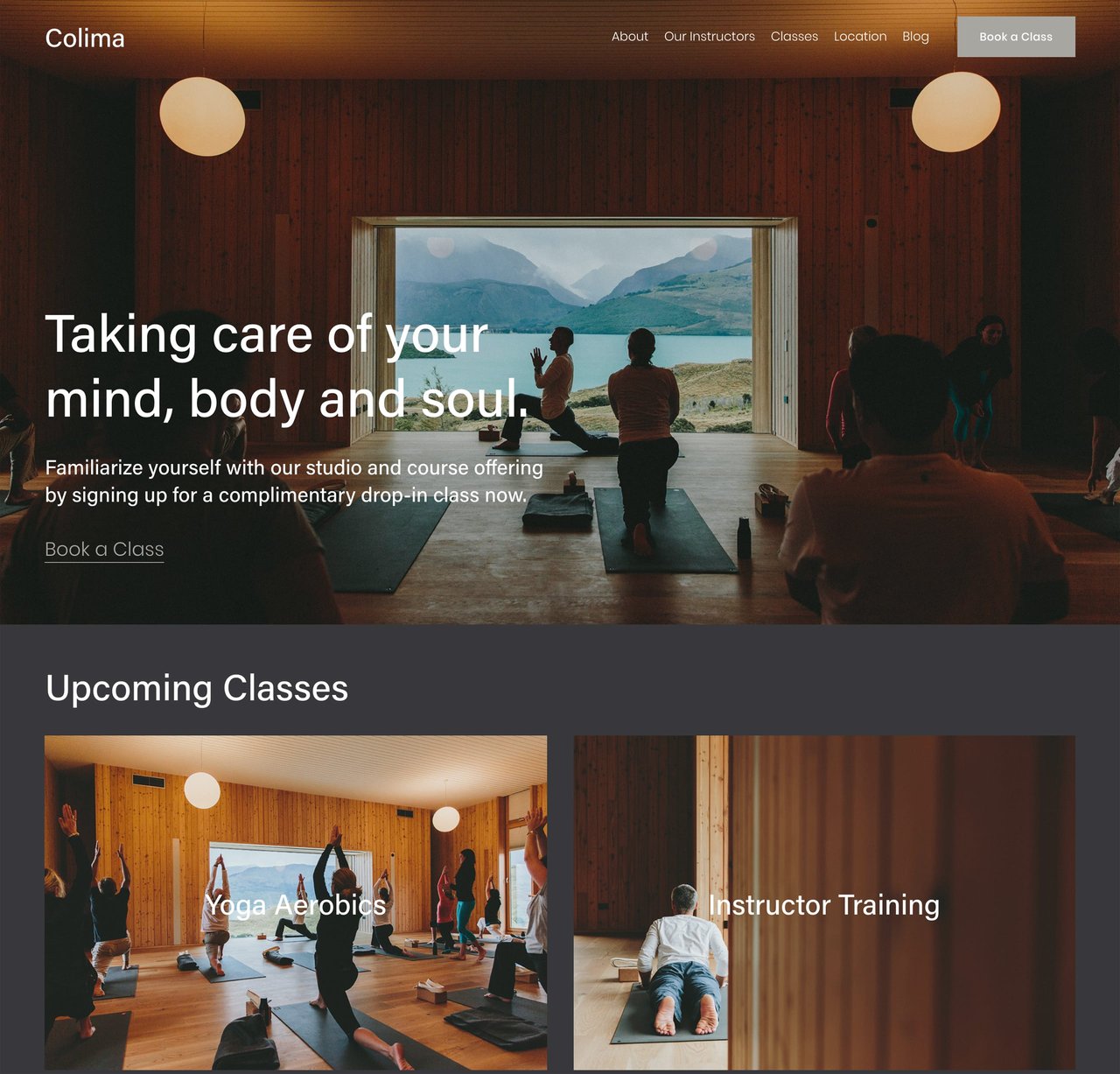 Squarespace Colima Template - Home Preview Screenshot