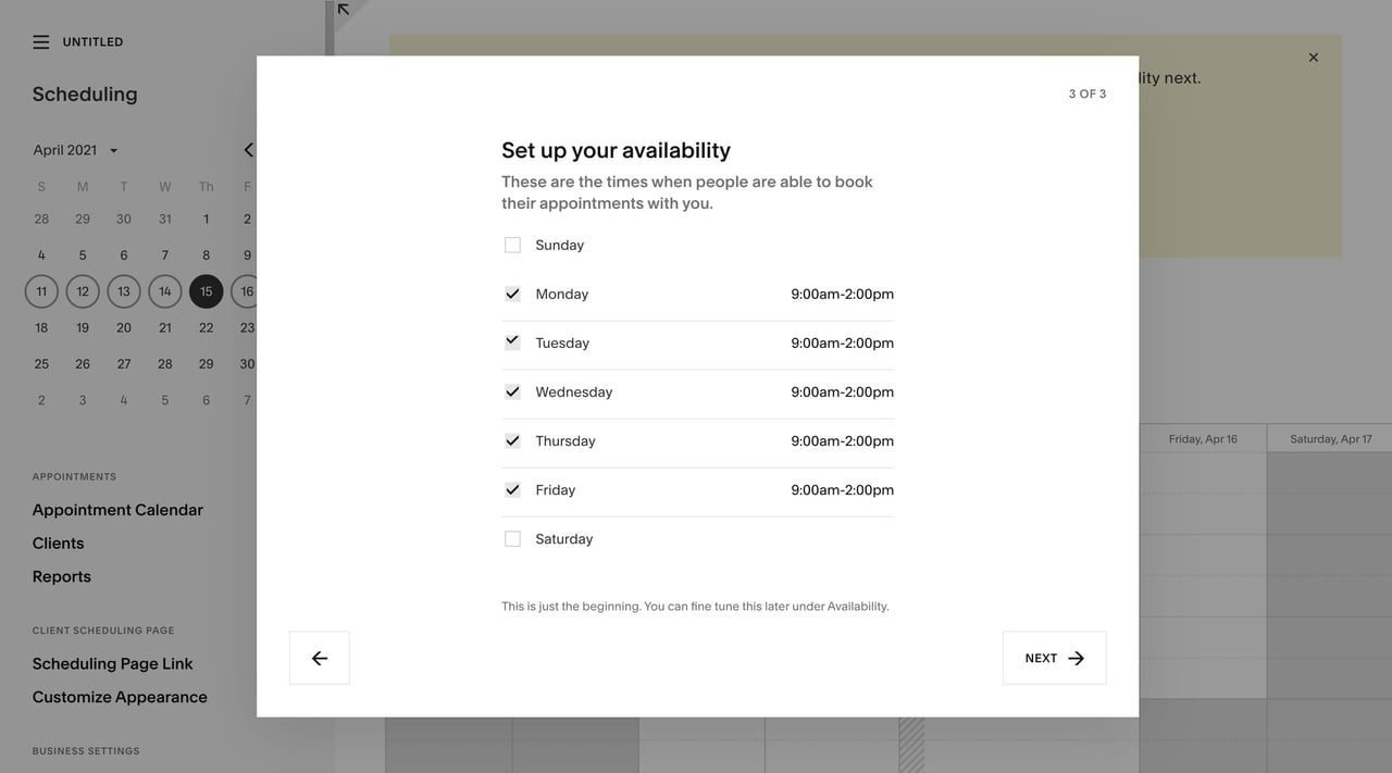 Acuity - On-boarding 3 of 3 Screenshot