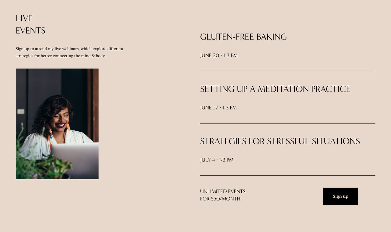 Squarespace Myhra Template Screenshot