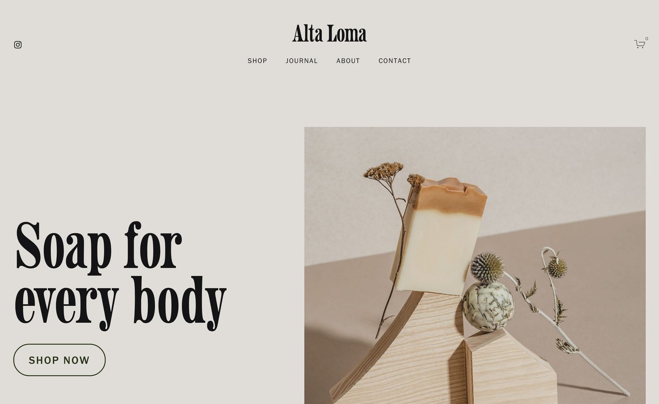 Squarespace Alta Loma Template Screenshot