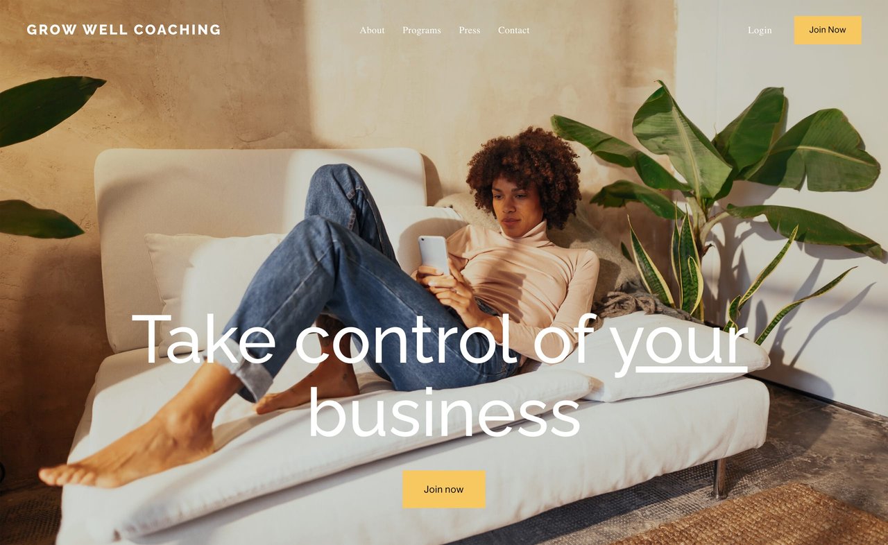 Squarespace Grow Well Template Screenshot