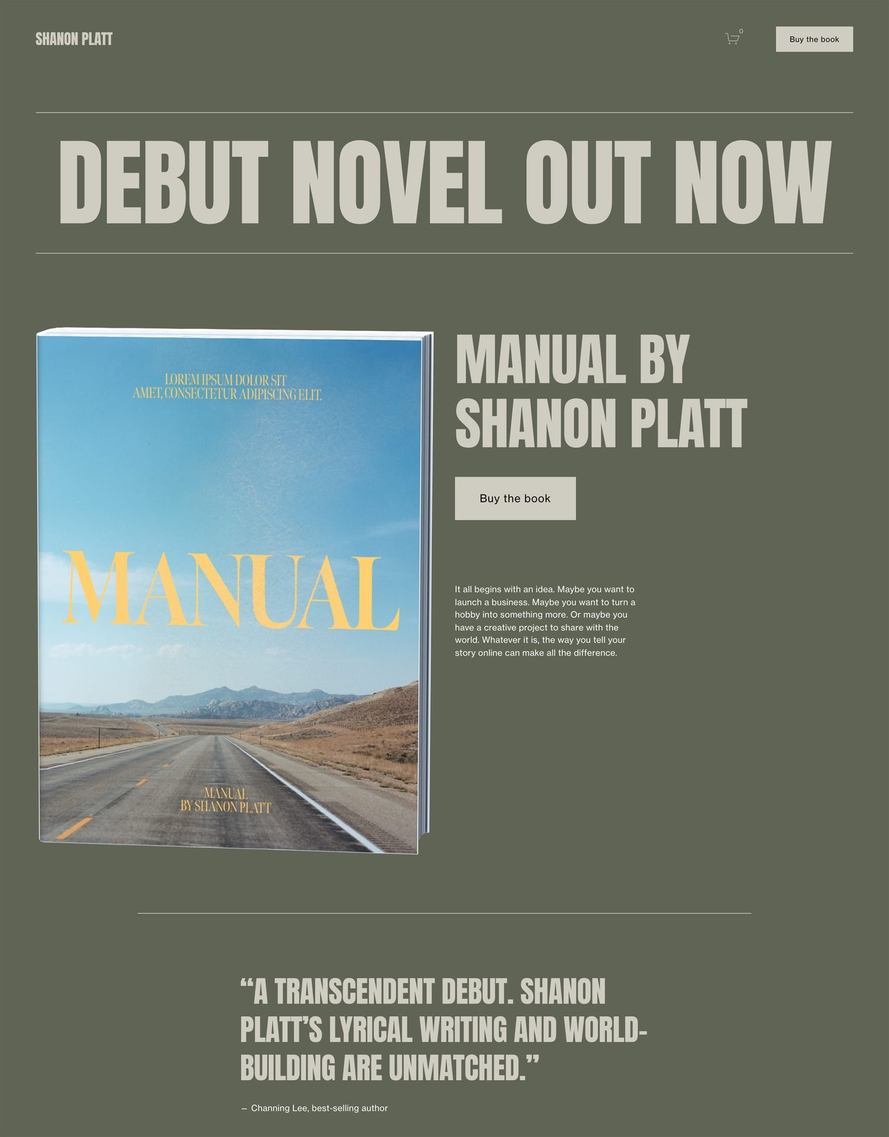 Squarespace Manual Template Screenshot