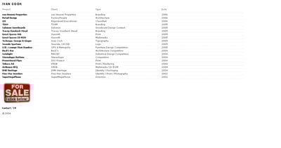 Ivan Cook Website Screenshot