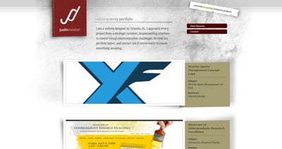 Justin Delabar Website Screenshot