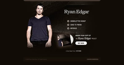 Ryan Edgar Website Screenshot